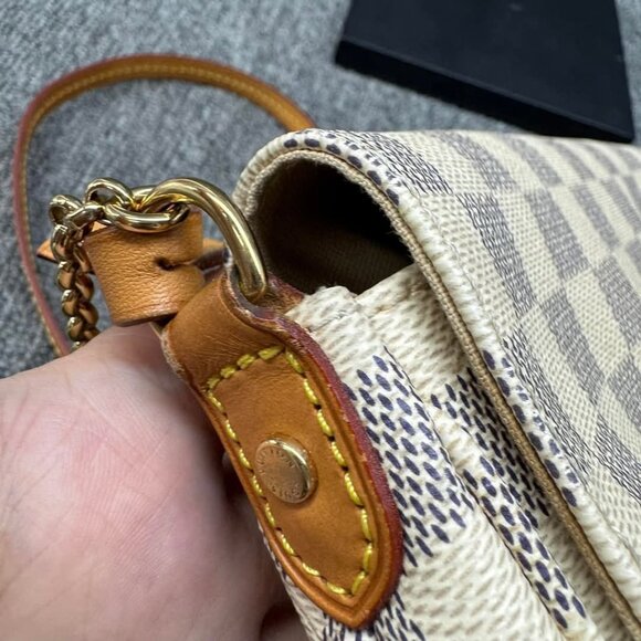 Louis Vuitton Favorite White Damier Azur Canvas Satchel 688-012625 - Picture 11 of 16